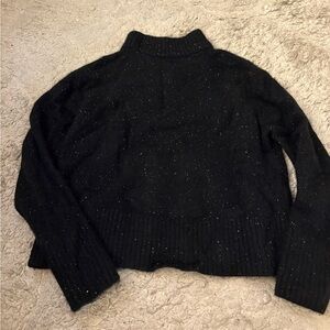 Monrow Black Turtleneck Sweater